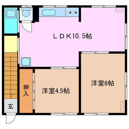 楠駅 徒歩5分 2階の物件間取画像